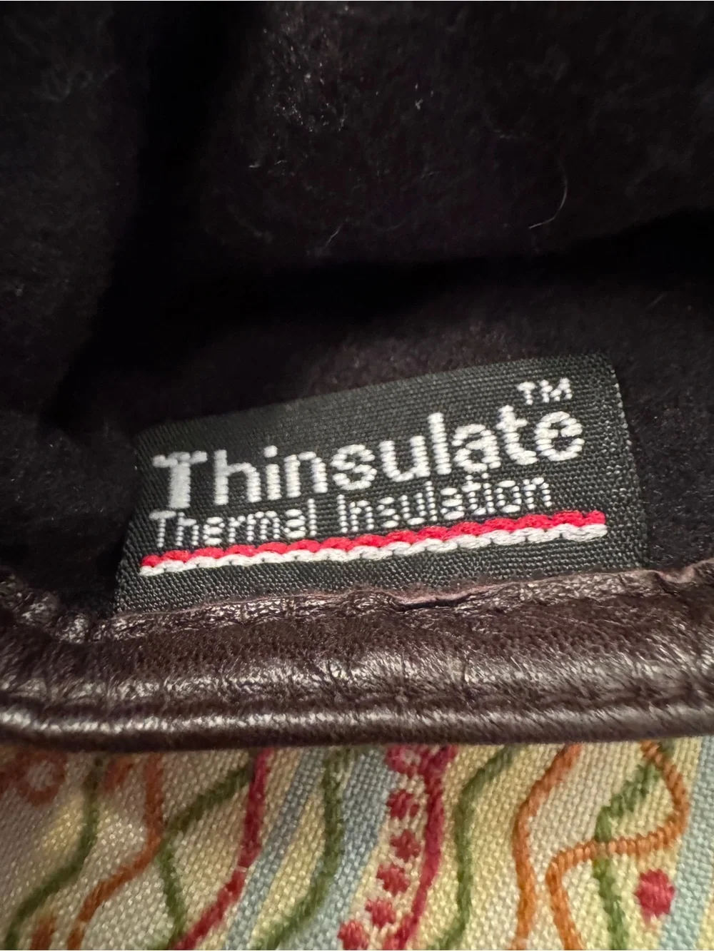 NWT Kim Rogers Women's Dark Brown Leather Gloves Thinsulate Warm Size M